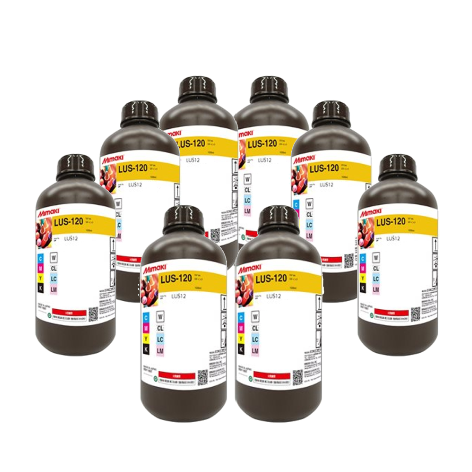 Absolute Toner Original Mimaki LUS-120 (LUS120) UV-LED Curable Ink – White (1 Liter) UV-LED Ink