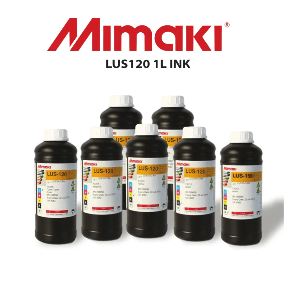 Absolute Toner Original Mimaki LUS-120 (LUS120) UV-LED Curable Ink – White (1 Liter) UV-LED Ink