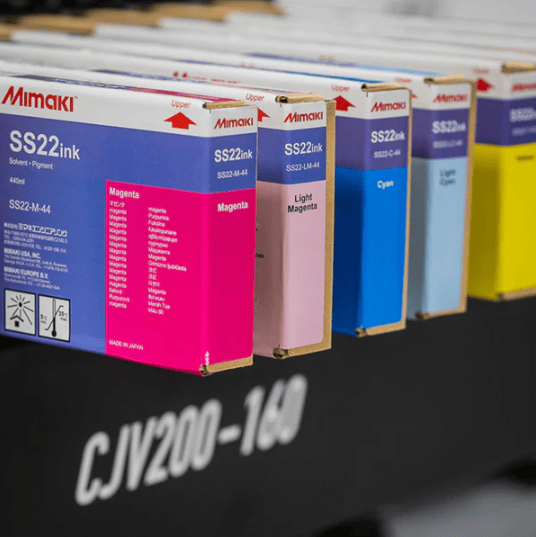 Absolute Toner High-Performance Mimaki SS22 GBL-Free Eco-Solvent Ink – 440mL Cartridges & 1L Ink Packs Excellent Scratch Resistance for Outdoor Banners and Vehicle Wraps eco-solvent ink