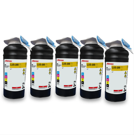 Absolute Toner Mimaki LUS-200 UV-LED Curable Ink 1 Litre Bottles Designed for Extreme Stretching and Vehicle Wrapping Applications UV-LED Ink