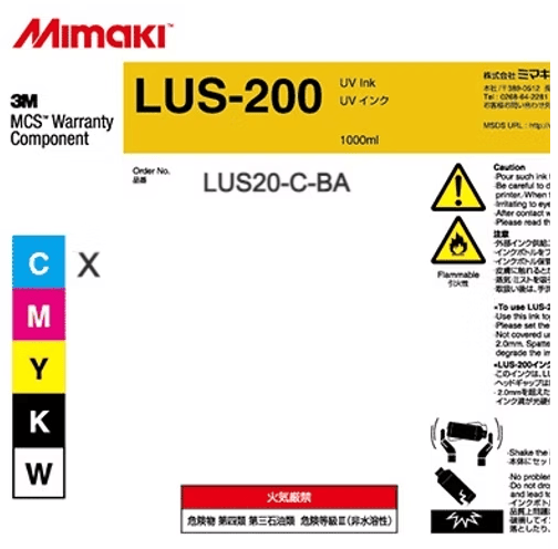 Absolute Toner Mimaki LUS-200 UV-LED Curable Ink 1 Litre Bottles Designed for Extreme Stretching and Vehicle Wrapping Applications UV-LED Ink
