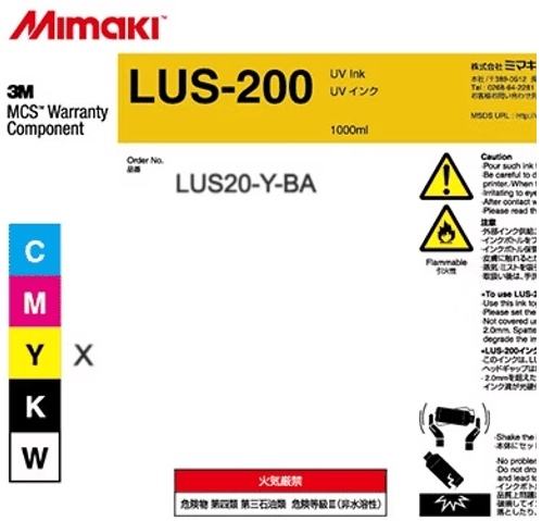 Absolute Toner Mimaki LUS-200 UV-LED Curable Ink 1 Litre Bottles Designed for Extreme Stretching and Vehicle Wrapping Applications UV-LED Ink
