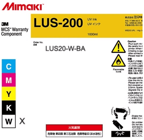 Absolute Toner Mimaki LUS-200 UV-LED Curable Ink 1 Litre Bottles Designed for Extreme Stretching and Vehicle Wrapping Applications UV-LED Ink