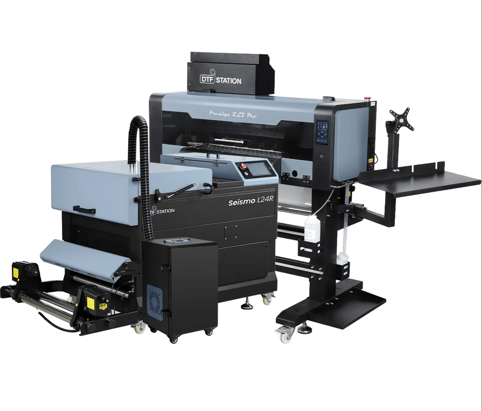 Absolute Toner $398/Month 9-Colour BUNDLE 24" Prestige XL2 PRO New DTF Station Printer with  Automatic Powder Applicator/Shaker/Oven with Seismo L24R Auto Recirculating Shaker-220V DTF printer