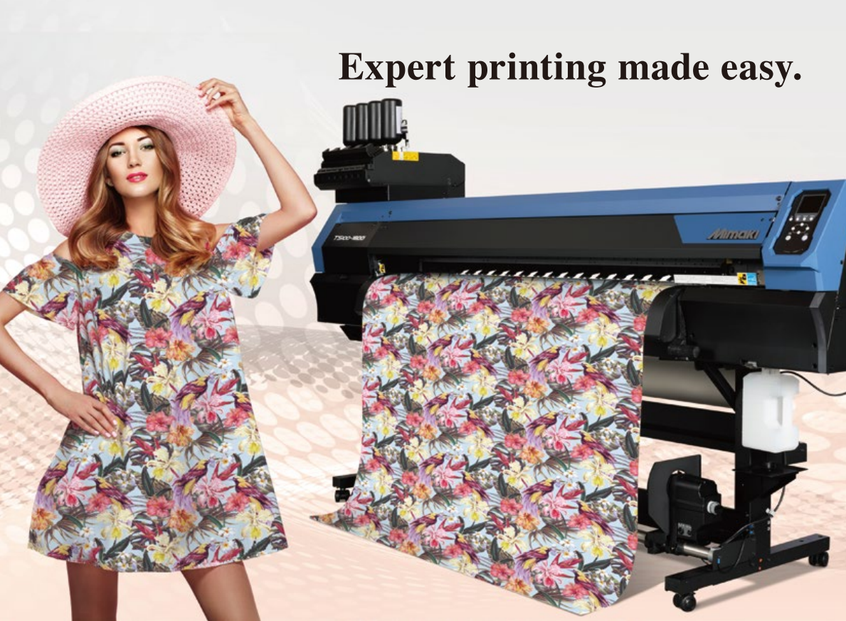 Absolute Toner Mimaki TS100-1600 64" Entry-Level Professional High Performance Dye Sublimation Roll-Based Printer sublimation