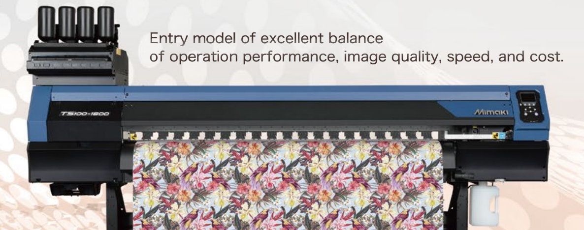 Absolute Toner Mimaki TS100-1600 64" Entry-Level Professional High Performance Dye Sublimation Roll-Based Printer sublimation