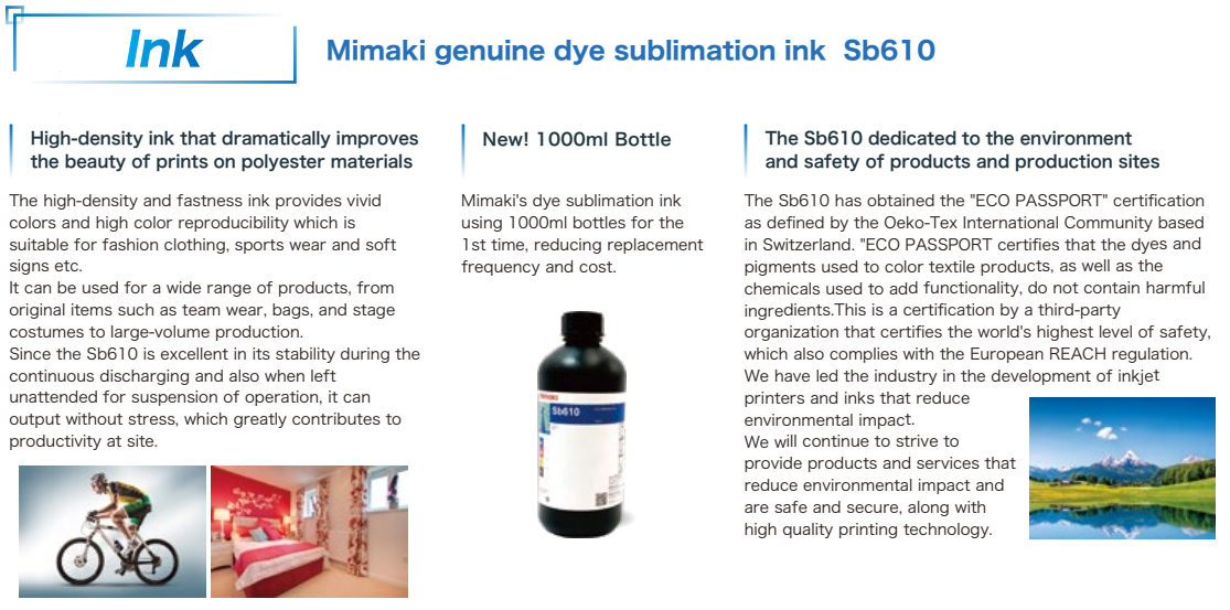 Absolute Toner Mimaki TS100-1600 64" Entry-Level Professional High Performance Dye Sublimation Roll-Based Printer sublimation