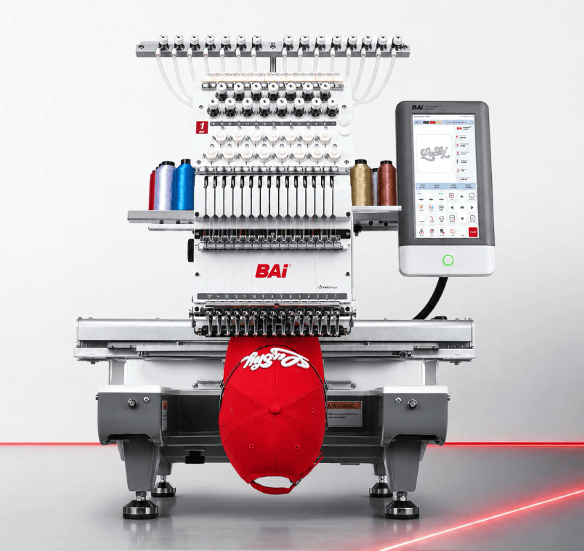 Absolute Toner $135/Month BAi THE MIRROR Commercial Embroidery Machine - 15-Needle Custom Apparel & Structured Hat System Embroidery