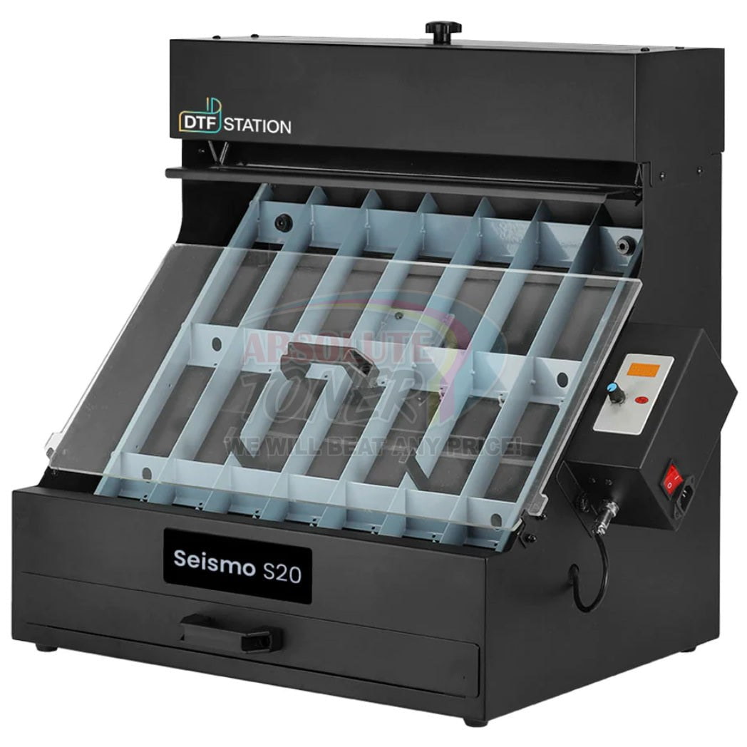 Absolute Toner $174.50/Month (After $250 Saving) Prestige A4 DTF Printer 110V With 16x20" Inch (40x50cm) Curing Oven Phoenix Air, Seismo S20 DTF Manual Powder Station And A3 Prisma Palette Heat Press DTF printer