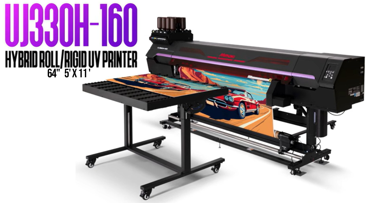 Absolute Toner $890/month NEW - IN STOCK -Mimaki 64" Hybrid – Complete Turnkey Package | UJ330H-160 Hybrid UV-LED Printer UV-LED Printer
