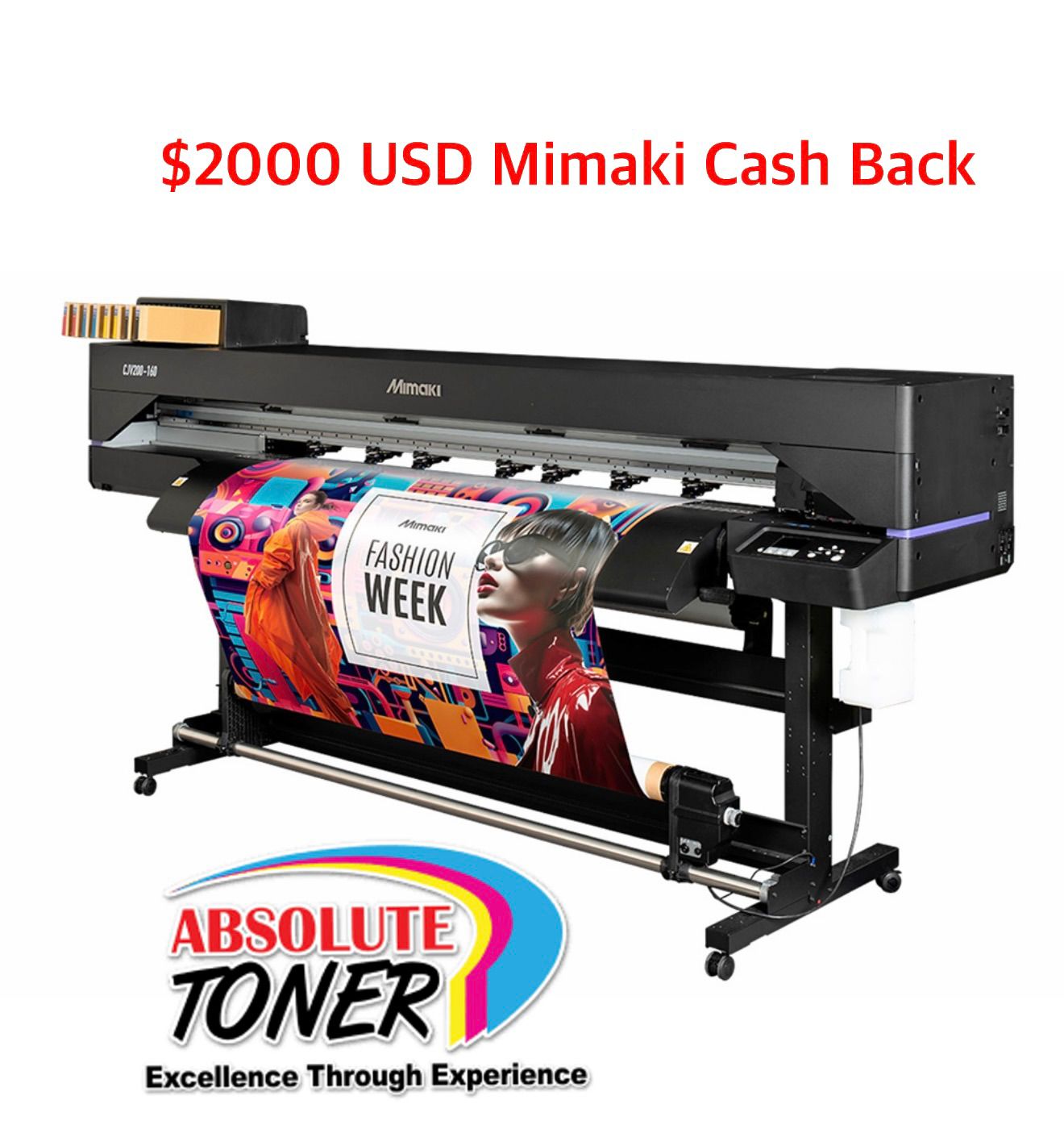 Absolute Toner $228/Month($2000 USD Trade Cash Back) 54" NEW Mimaki CJV200-130 Print & Cut Eco-Solvent Vinyl Printer Cutter Plotter