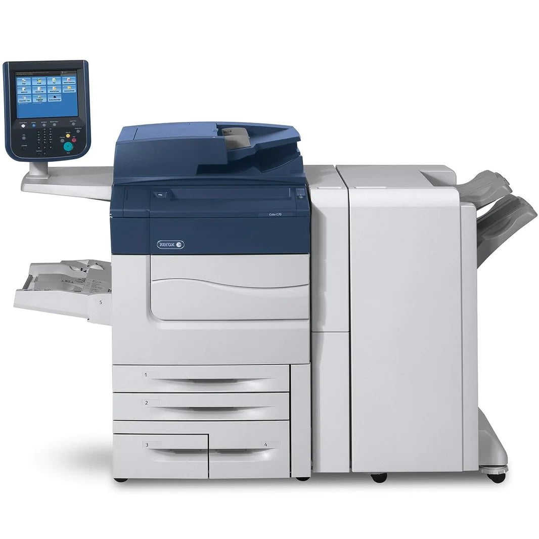 Absolute Toner $165/Month Xerox Color C70 Professional Multifunction Color Printer Copier Scanner With Fax, Finishing, Feeding, Workflow (Optional Capabilities) And Duplex Printing Printers/Copiers