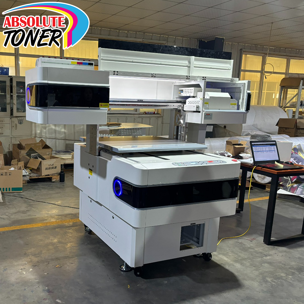 Absolute Toner Yinstar YD9060-3 Pro Flatbed UV Printer Direct Printing 11.4-Inch 29cm Super-High Printing Height with 4x Top-Of-The-Line Epson i3200 Print Heads UV Flatbed Printer