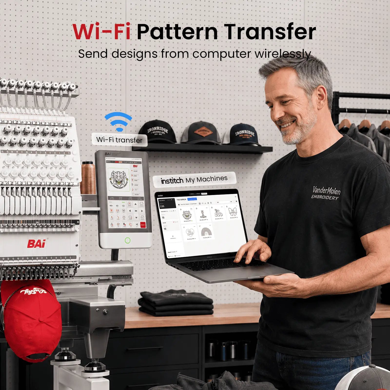 Absolute Toner BAi 1501 THE MIRROR Commercial Embroidery Machine - 15-Needle Custom Apparel & Structured Hat System Embroidery