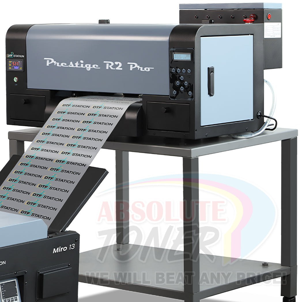 Absolute Toner $298/Month Prestige R2 PRO DTF Printer 110V 13" Media Roll or A3 (Dual Epson i1600 Print Heads) With Digirip Software And Miro 13 DTF Powder Shaker With Oven Purifier DTF printer