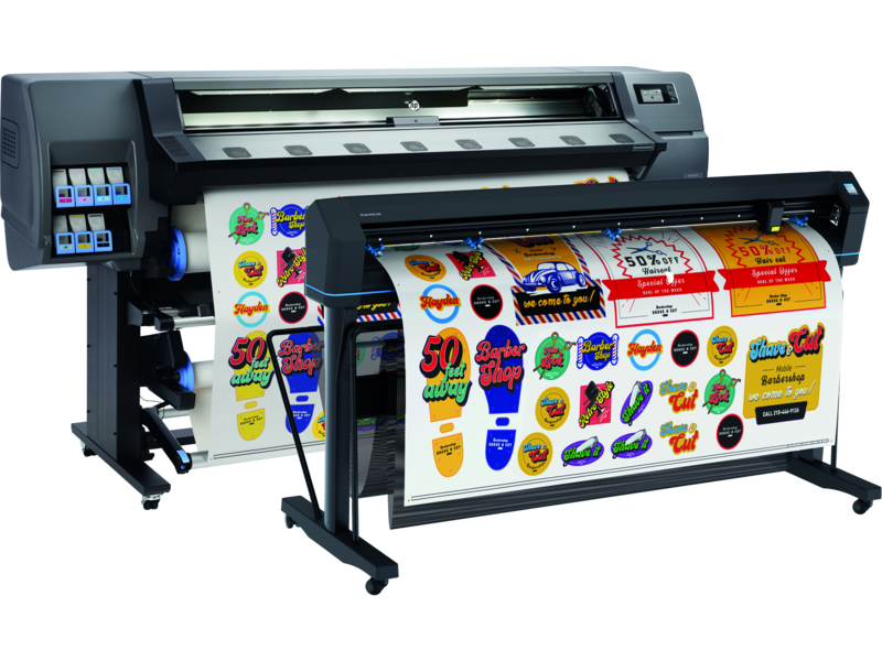 Absolute Toner $195/month COMBO 64" HP Latex 335 Large Format Color Printer and Cutter Plotter for indoor/outdoor signage- With Take-Up Roller L335 Large Format Printers