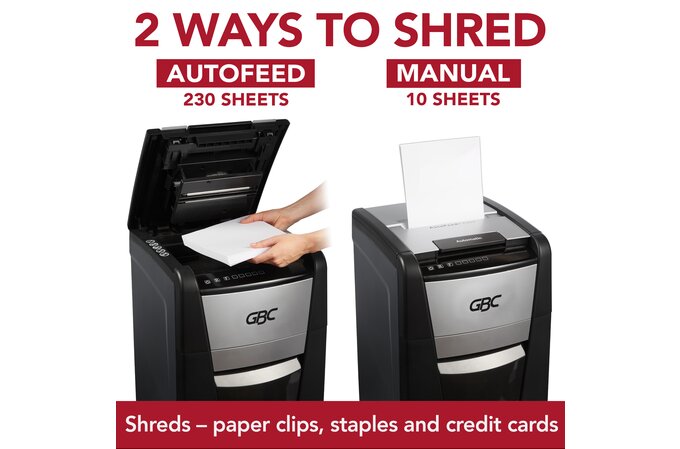 Absolute Toner GBC 230X Micro-Cut 230 Sheet AutoFeed+ Large Office Shredder Shredders