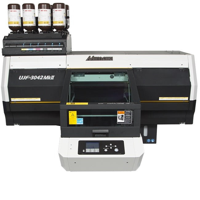 Absolute Toner Brand New Mimaki UJF-3042MKII Small Format Tabletop UV-Led Curable Flatbed Inkjet Printer Printers/Copiers