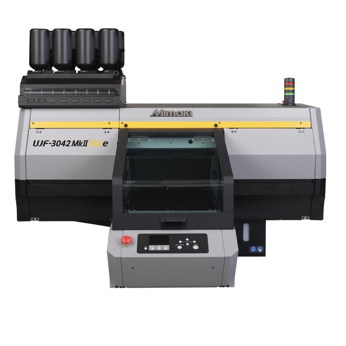 Absolute Toner Brand New Mimaki UJF-3042MKII EX E Compact Tabletop UV-Led Flatbed Inkjet Printer With 4 Printheads Printers/Copiers