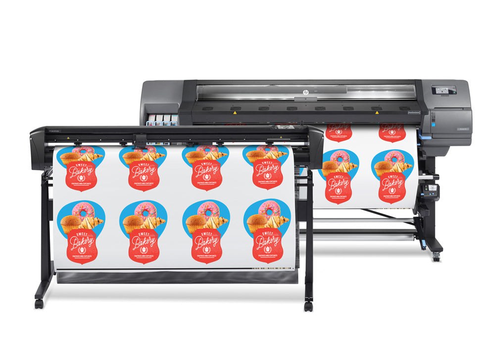 Absolute Toner $195/month COMBO 64" HP Latex 335 Large Format Color Printer and Cutter Plotter for indoor/outdoor signage- With Take-Up Roller L335 Large Format Printers