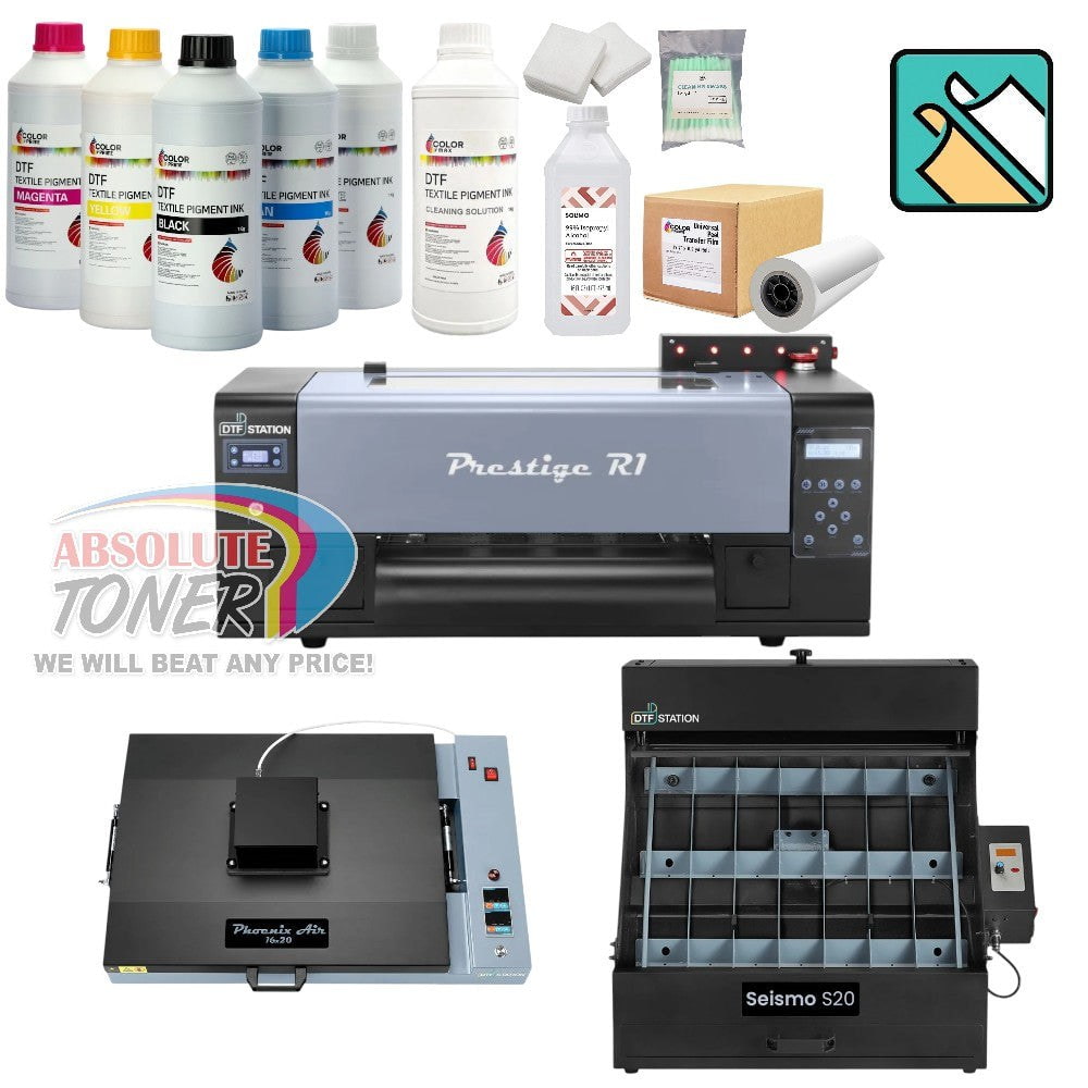 Absolute Toner Prestige R1 13" DTF Printer Bundle - Includes Prestige R1 DTF Printer, Startup Package and Compatible Machine Options DTF printer