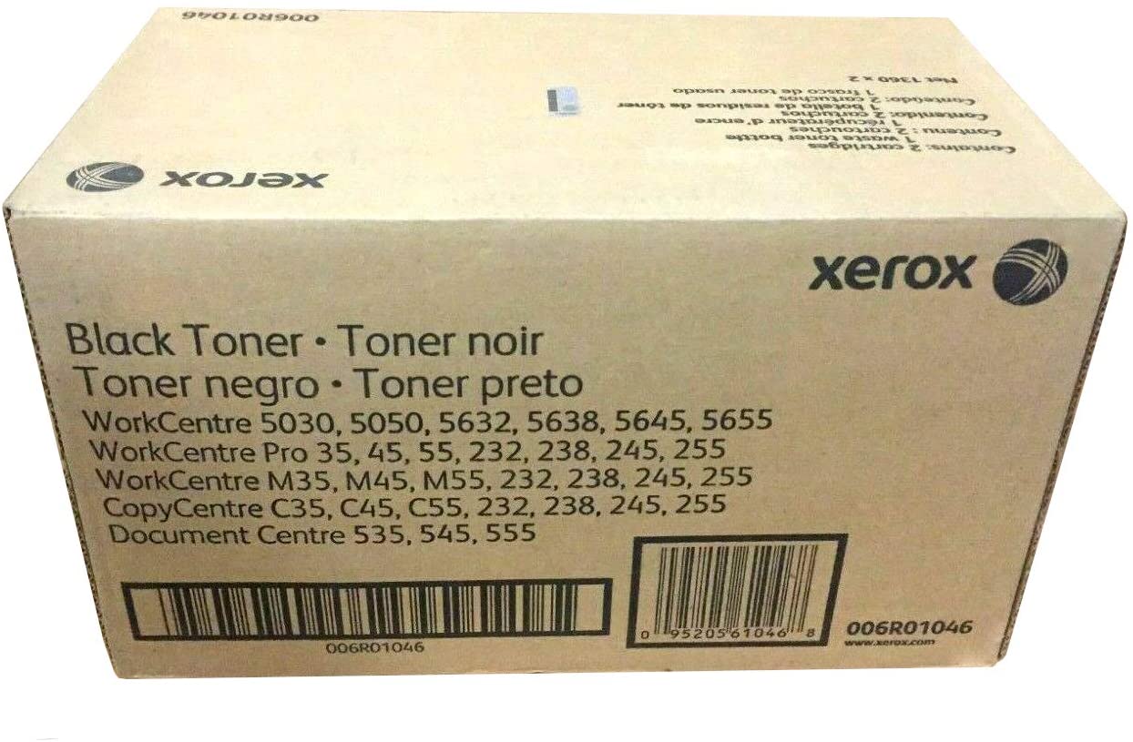 Absolute Toner Genuine OEM Xerox 006R01046 Black Toner Cartridge | 2 Per Box, Waste Bottle Original Xerox Cartridges