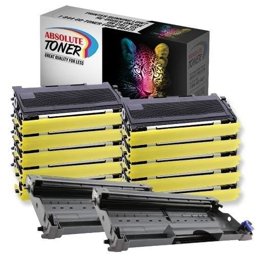 Absolute Toner Compatible 10 + 2  Brother TN-350 Black Toner + DR-350 Drum Unit Cartridge Combo Brother Toner Cartridges