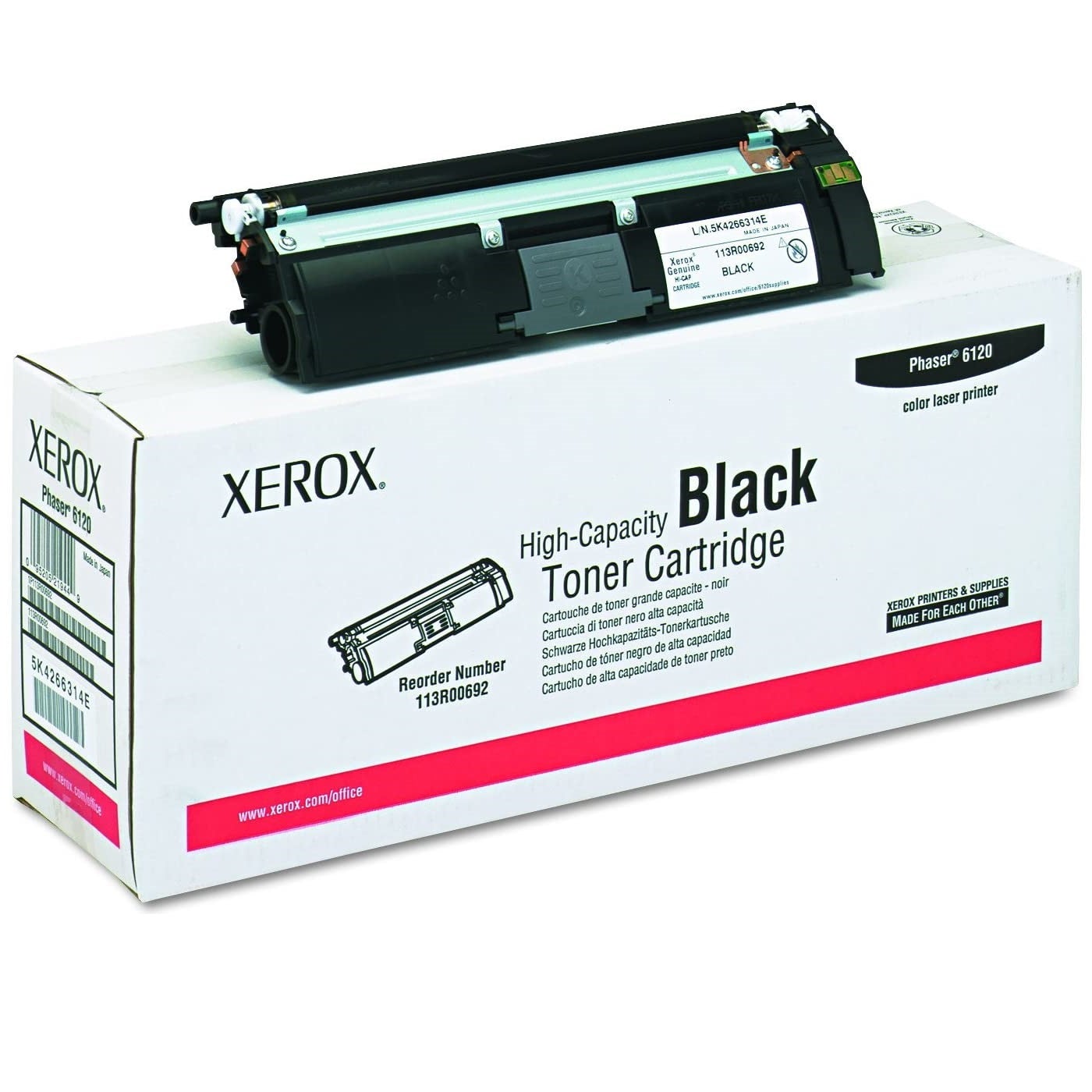 Absolute Toner Xerox 113R00692 Black High Capacity Genuine OEM Toner Cartridge for Phaser 6120/6115MFP Original Xerox Cartridges