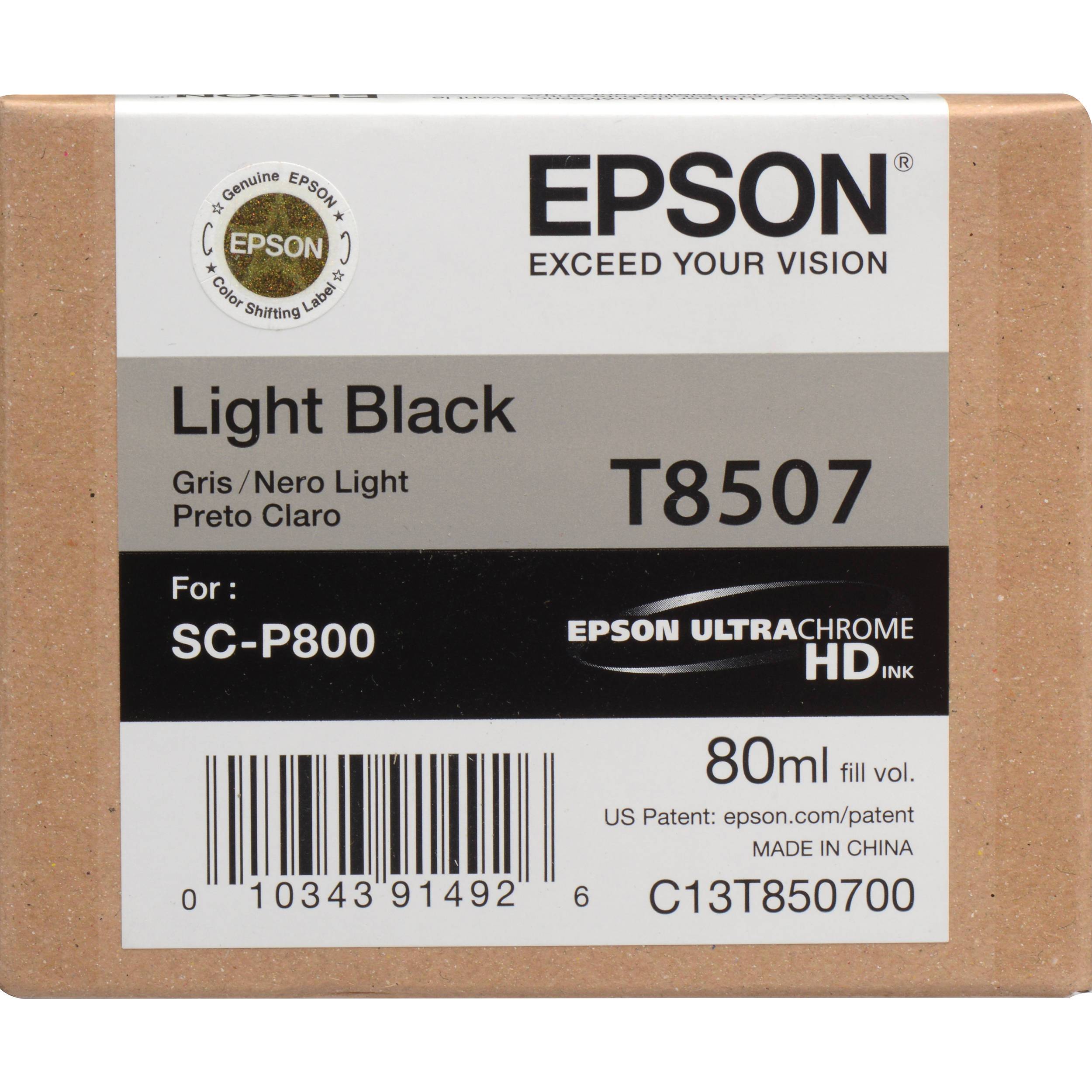 Absolute Toner T850700 EPSON ULTRACHROME HD LIGHT BLACK INK 80ML/SURECOLOR Epson Ink Cartridges