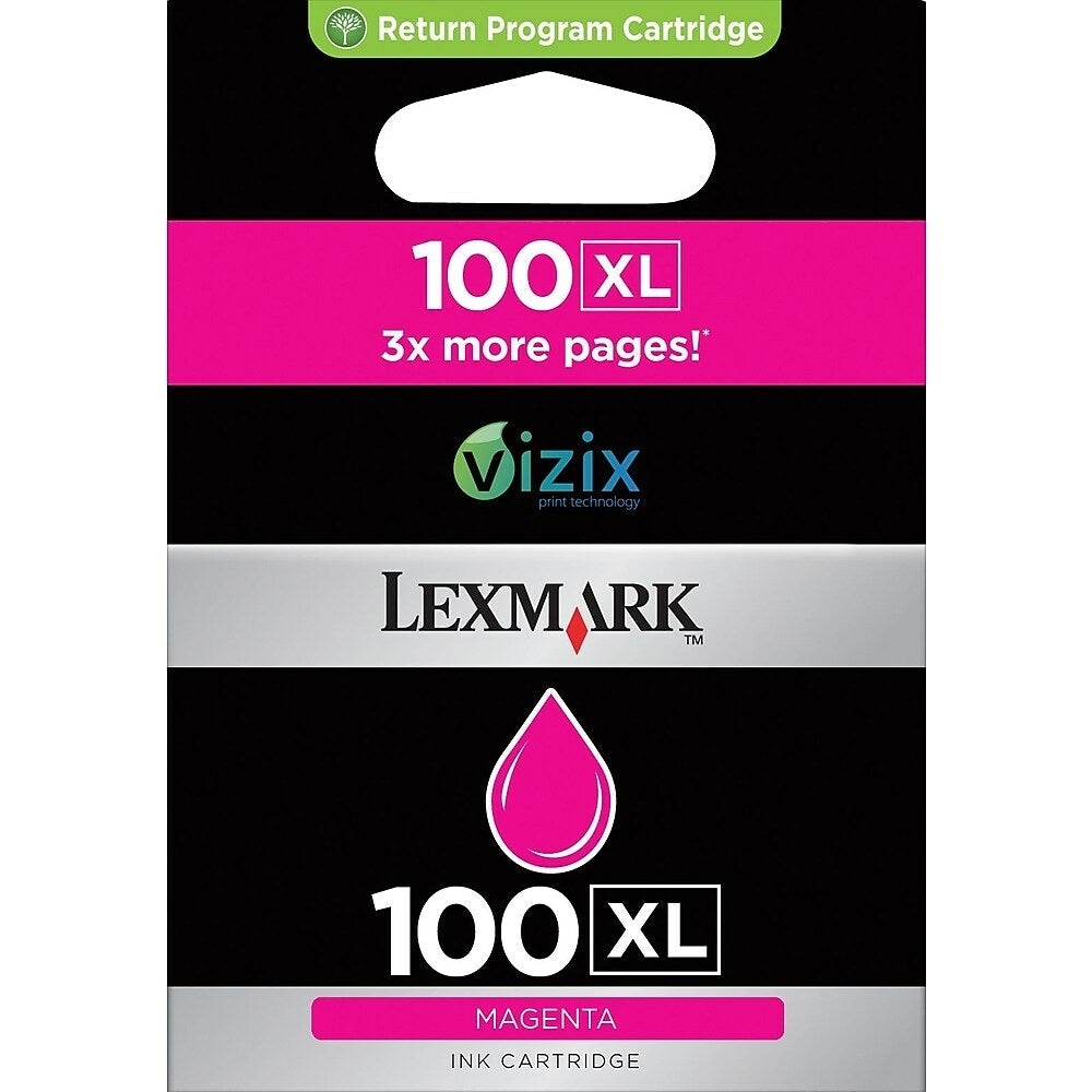 Absolute Toner Lexmark 100XL Magenta Original Genuine OEM Ink Cartridge High Yield | 14N1070 Original Lexmark Cartridges