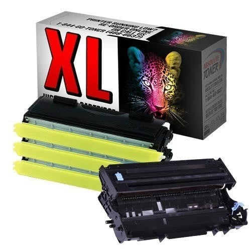 Absolute Toner Compatible 3 + 1  Brother TN-460 High Yield Black Toner + DR-400 Drum Unit Cartridge Combo (High Yield Of TN-430) Brother Toner Cartridges