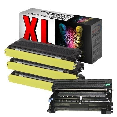 Absolute Toner Compatible 3 + 1  Brother TN-570 Black Toner + DR-510 Drum Unit Cartridge Combo (High Yield Of TN-540) Brother Toner Cartridges