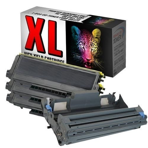 Absolute Toner Compatible 3 + 1  Brother TN-580 Black Toner + DR-520 Drum Unit Cartridge Combo (High Yield Of TN-550) Brother Toner Cartridges