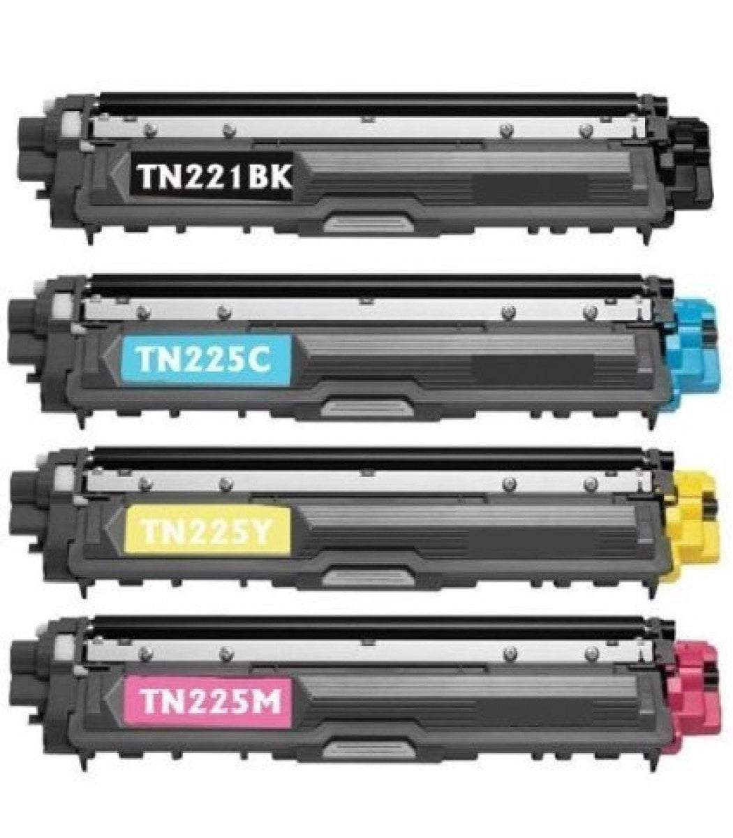 Absolute Toner Compatible 4 + 4 Brother TN-221 TN-225 High Yield Toner + DR-221 Drum Unit Cartridge Combo Brother Toner Cartridges