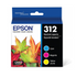 Absolute Toner Genuine EPSON Original OEM T312923S T312 Claria Standard Color Multi Pack Ink Original Epson Cartridge