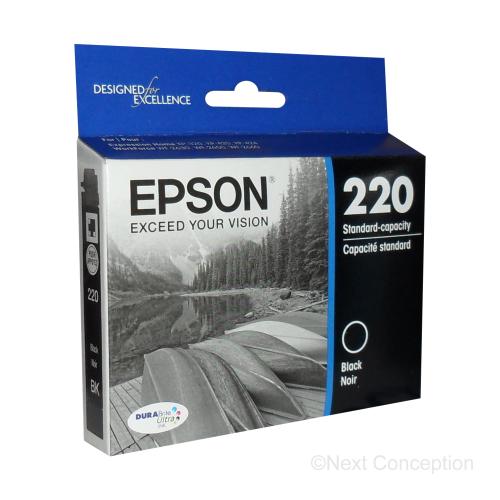 Absolute Toner Epson Genuine OEM 220  Black Yield Ink Cartridge, T220120S Original Epson Cartridges