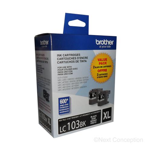 Absolute Toner Genuine Brother LC1032PKS Innobella Black Ink Cartridges (2/Pack) Original Brother Cartridges