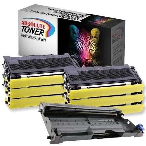 Absolute Toner Compatible 6 + 1  Brother TN-350 Black Toner + DR-350 Drum Unit Cartridge Combo Brother Toner Cartridges