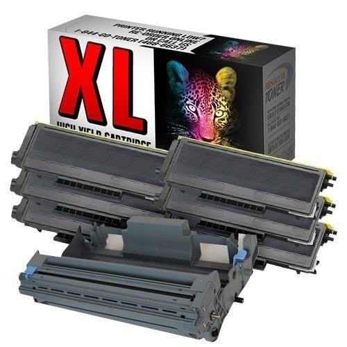 Absolute Toner Compatible 6 + 1  Brother TN-580 Black Toner + DR-520 Drum Cartridge Combo (High Yield Of TN-550) Brother Toner Cartridges