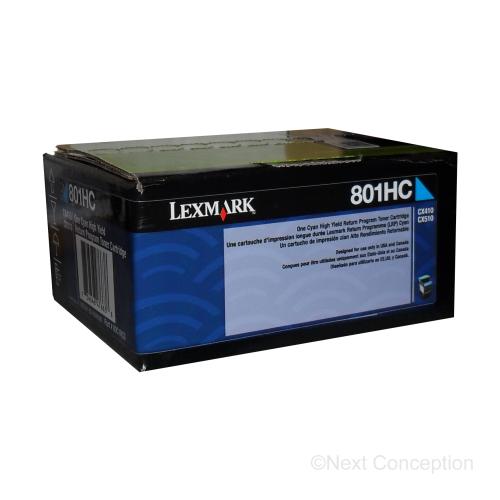Absolute Toner 80C1HC0 LEXMARK 801HC CX410/510 CYAN HIGH YIELD RETURN PROGR Original Lexmark Cartridges