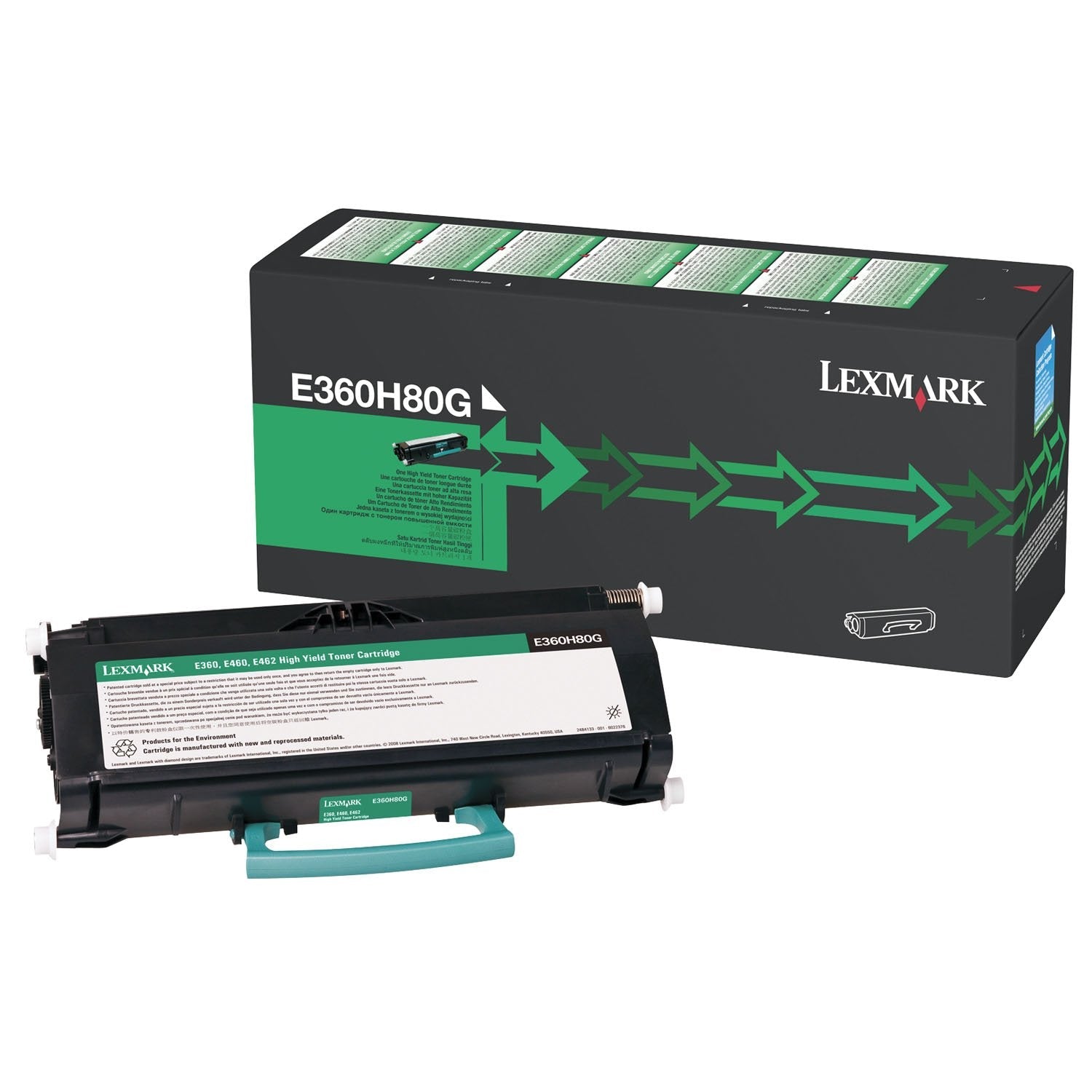 Absolute Toner Lexmark E360H80G Original Genuine OEM High Yield Black Toner Cartridge Original Lexmark Cartridges