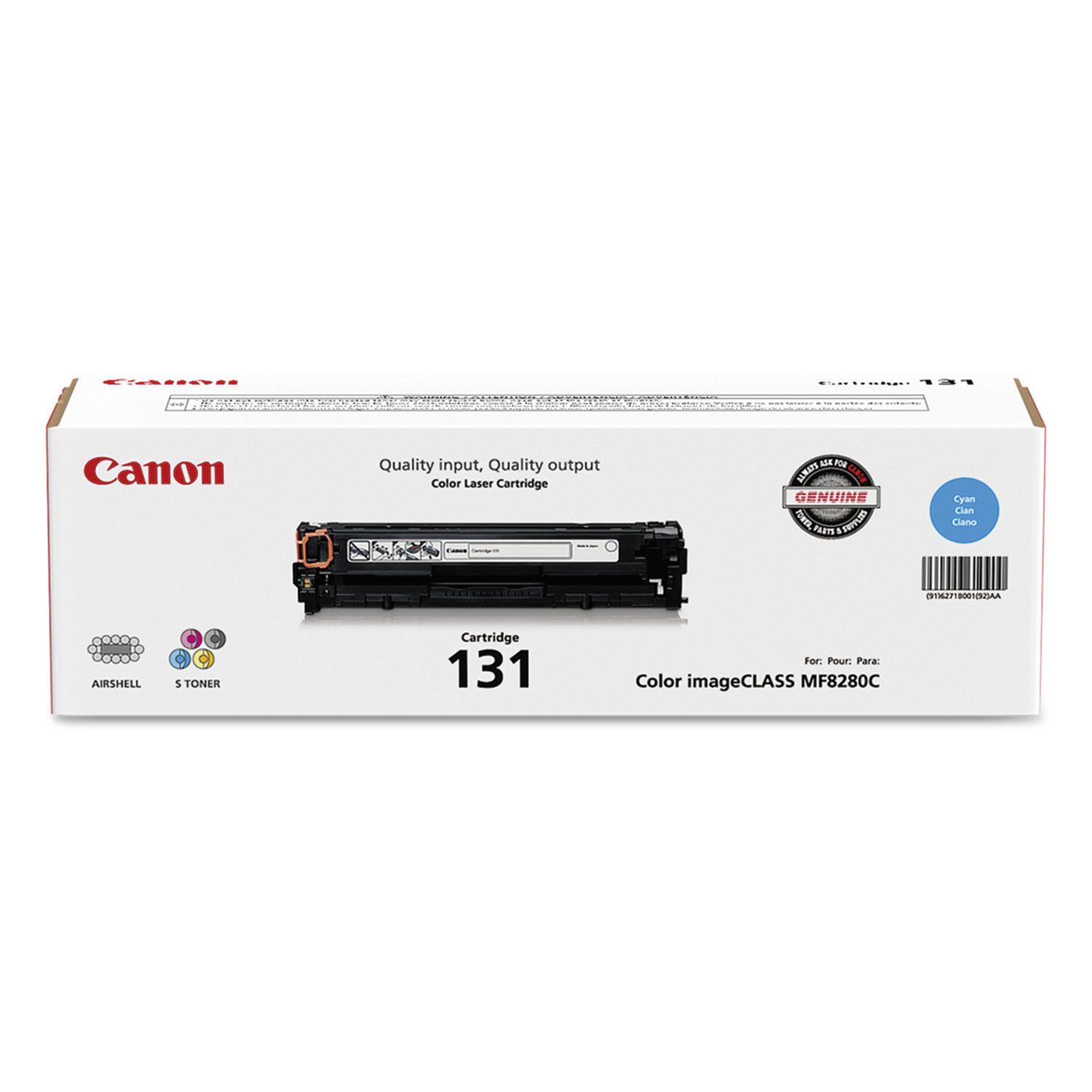Absolute Toner Canon 131 Original Genuine Cyan Toner Cartridge | 6271B001 Original Canon Cartridges