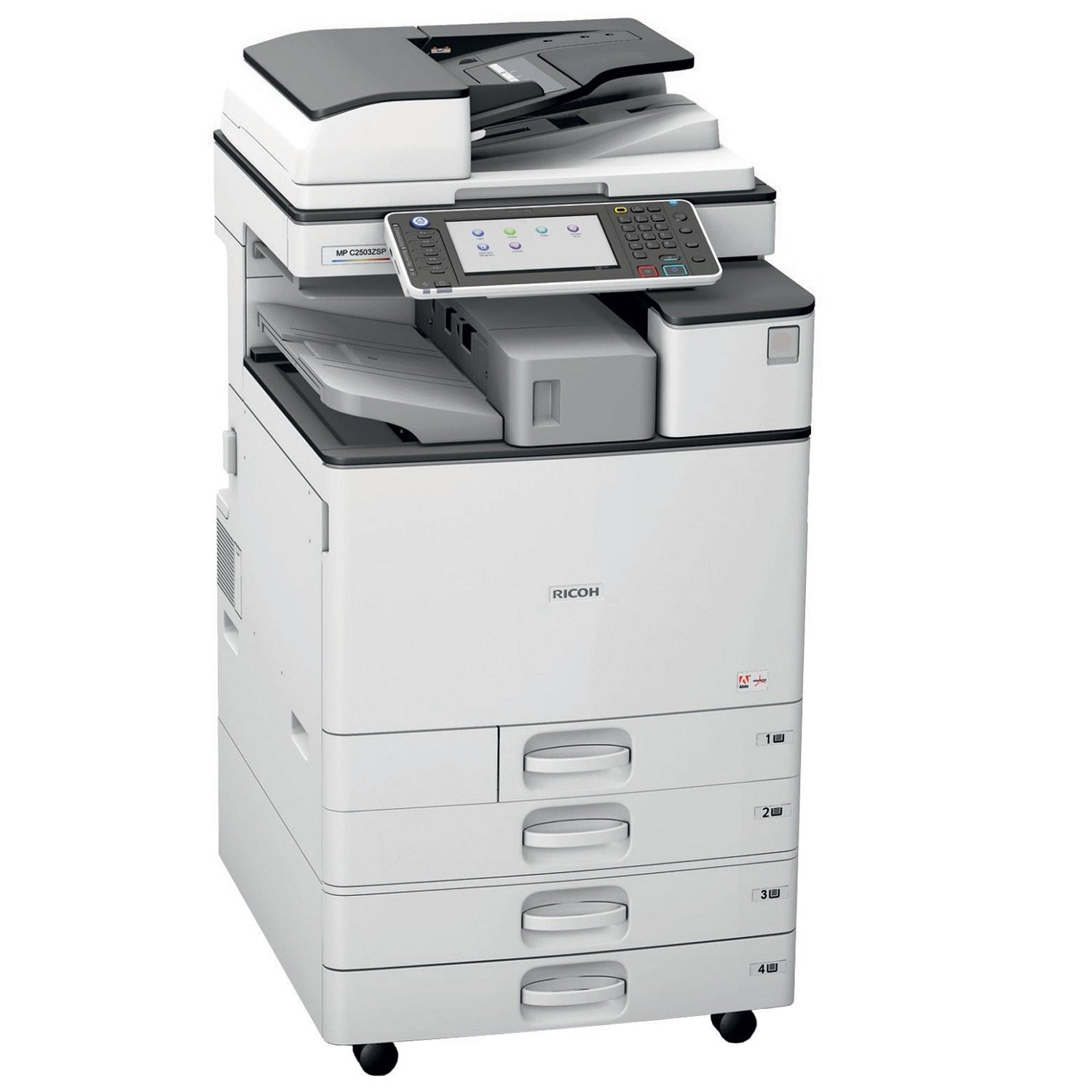 Absolute Toner $72/Month Ricoh MP C3003 A3 Color Laser Multifunction Photocopier Machine With Finisher Stapler Copier Color Printer For Sale - Easy To Use Color Printer And Better for Your Business Showroom Color Copiers