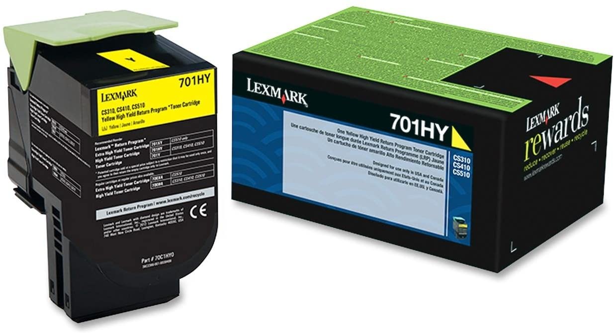 Absolute Toner Lexmark 701HY (70C1HY0) - High Yield Yellow Original Genuine OEM Toner Cartridge Original Lexmark Cartridges