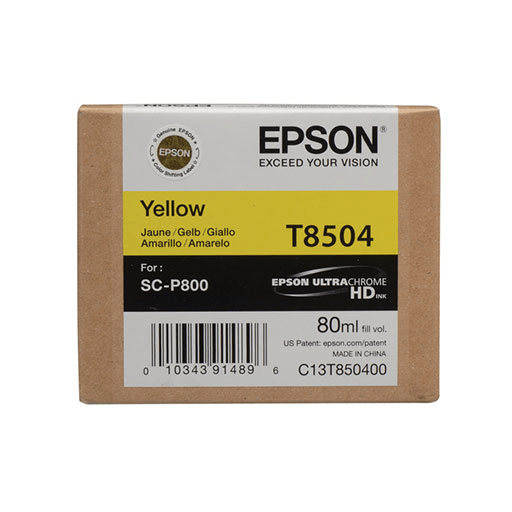 Absolute Toner T850400 EPSON ULTRACHROME HD YELLOW INK 80ML/SURECOLOR P800 Epson Ink Cartridges