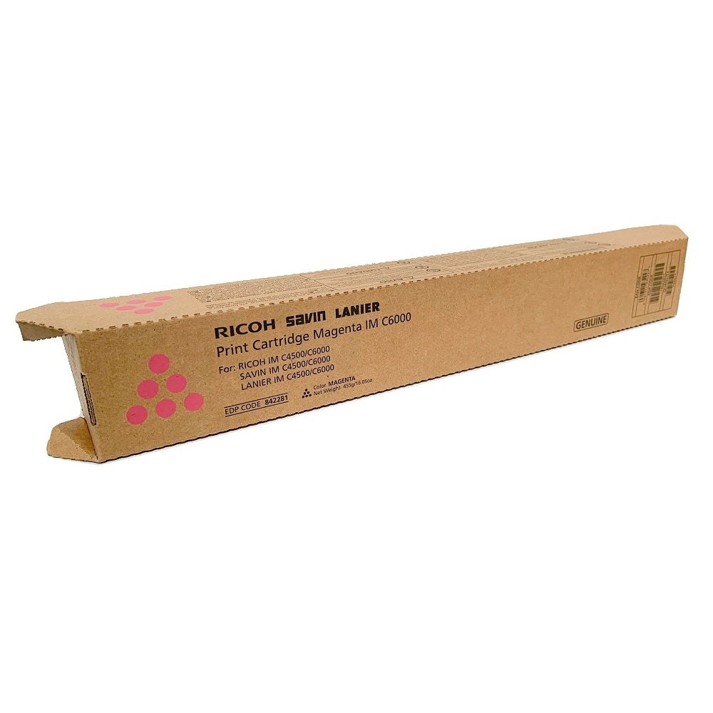 Absolute Toner Genuine Ricoh IM C4500/C6000 Magenta Original OEM Toner Cartridge, 22,500 Page Yield - Ricoh 842281 Originial Ricoh Cartridges