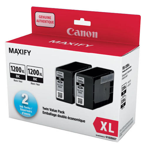 Absolute Toner Canon PGI-1200XL Original Genuine OEM Black Twin Pack Cartridge | 9183B007 Original Canon Cartridges