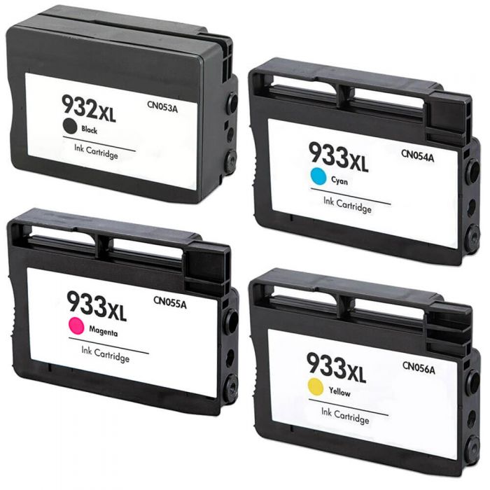 Absolute Toner AbsoluteToner 4 Ink Cartridge Compatible With HP 932XL & 933XL Extra Large Combo (Black, Cyan, Magenta, & Yellow) HP Ink Cartridges