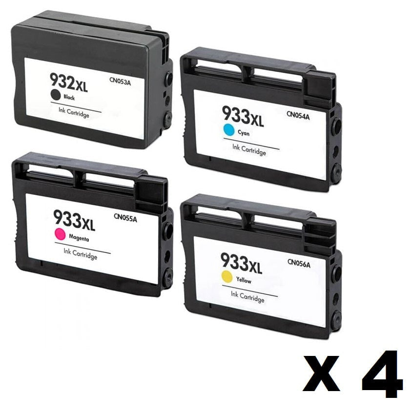 Absolute Toner AbsoluteToner 16 Ink Cartridge Compatible With HP 932XL & 933XL Extra Large Combo (Black, Cyan, Magenta, & Yellow) SPECIAL HP Ink Cartridges
