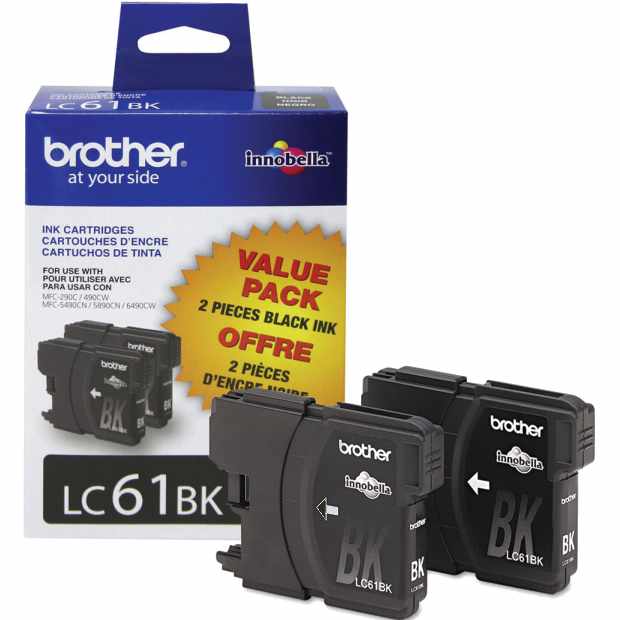 Absolute Toner Original Genuine Brother LC612PKS Innobella Black Ink Cartridge-(2 in a pack) Original Brother Cartridges